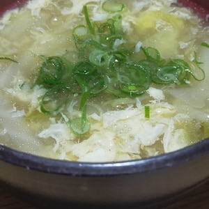 とろとろ白菜の中華卵スープ